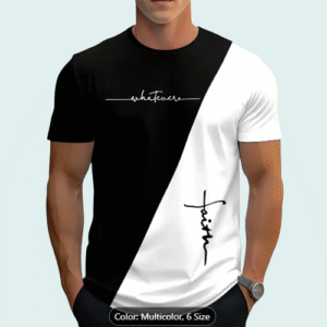 Typography Teal Printed Tshirt